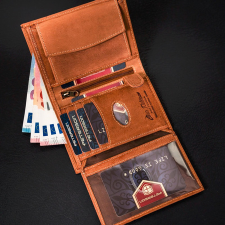 Portfel męski skórzany skóra naturalna  Peterson