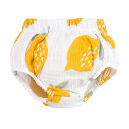 Bloomersy muslin LEMONS écru,cytryny 86