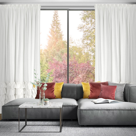 ZASŁONA GOTOWA CARLI NA TAŚMIE 140 X 250 CM BIAŁY
