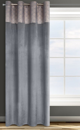 ZASŁONA GOTOWA D91 AGNES 140 X 250 CM GRAFITOWY