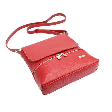 MiaMore torebka listonoszka skóra naturalna różowy