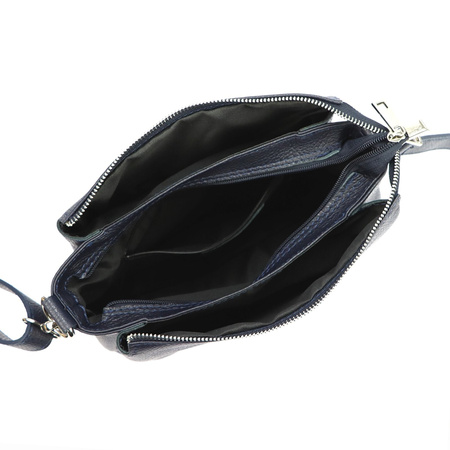 MiaMore torebka listonoszka skóra naturalna niebieski