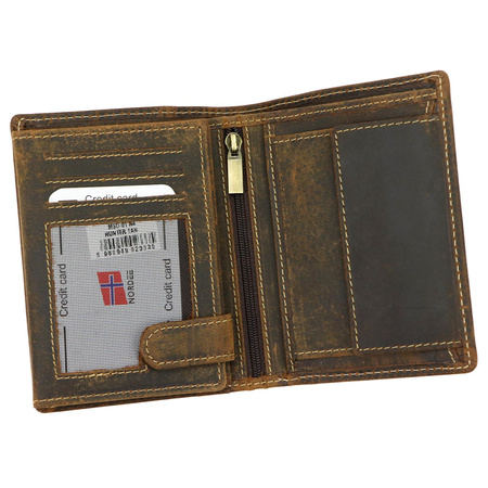 Portfel męski skórzany skóra naturalna Nordee