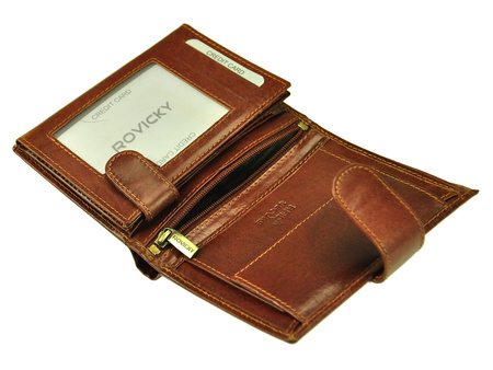 Portfel męski skórzany skóra naturalna Rovicky 