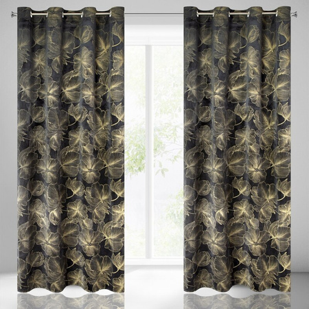 ZASŁONA GOTOWA STELLA 140 X 250 CM CZARNY