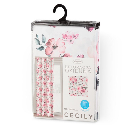 ZASŁONA GOTOWA CECILY 140 X 250 CM BIAŁY