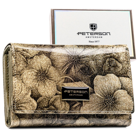 Portfel damski skóra naturalna skórzany Peterson
