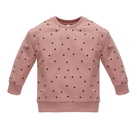 Bluza TRES BIEN roz,groszki 134