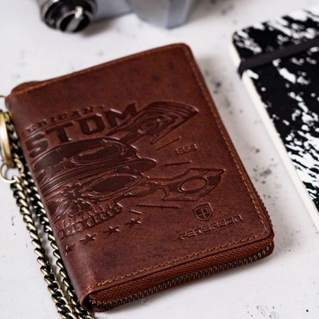 Portfel męski skórzany skóra naturalna  Peterson