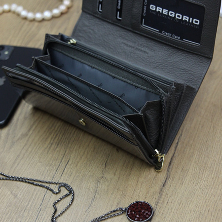 Portfel damski skórzany skóra naturalna Gregorio 