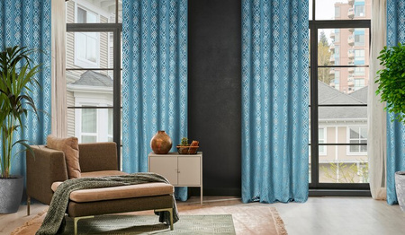 ZASŁONA GOTOWA ARETA 140 X 250 CM NIEBIESKI