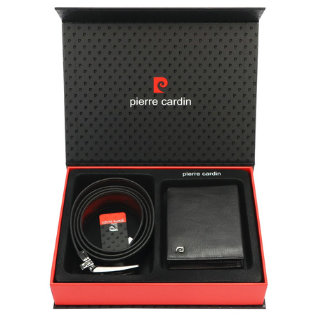 Zestaw na prezent dla mężczyzny portfel i pasek męski skórzany Pierre Cardin