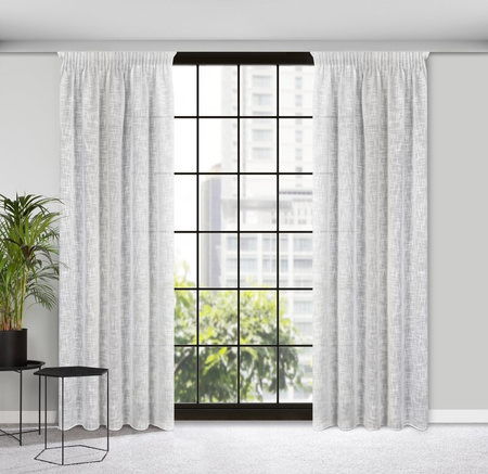 ZASŁONA GOTOWA RUBI NA TAŚMIE 140 X 270 CM BIAŁY