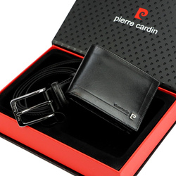 Zestaw na prezent dla mężczyzny portfel i pasek męski skórzany Pierre Cardin
