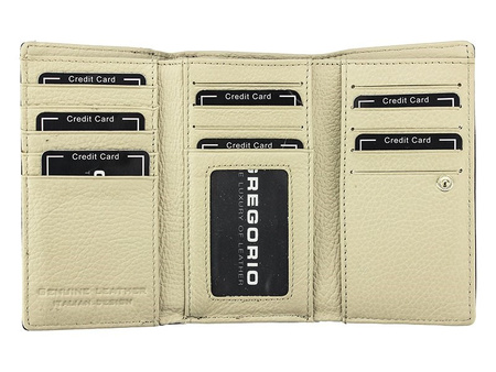 Portfel damski skórzany skóra naturalna Gregorio 