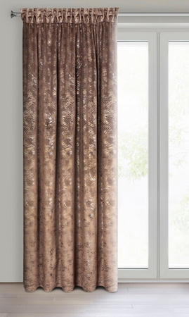 ZASŁONA GOTOWA TULIA NA TAŚMIE 135 X 270 CM BRĄZOWY