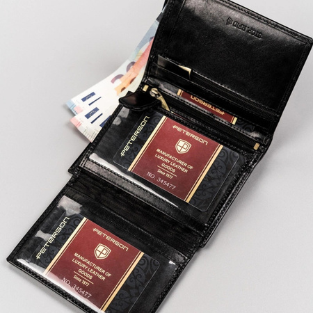 Portfel męski skórzany skóra naturalna Peterson