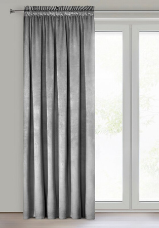 ZASŁONA GOTOWA PIERRE NA TAŚMIE 140 X 300 CM SZARY