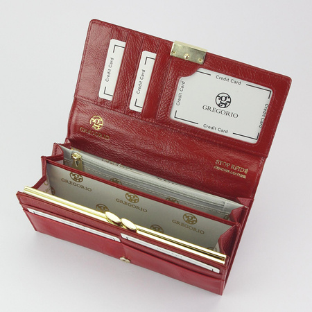 Portfel damski skórzany skóra naturalna Gregorio