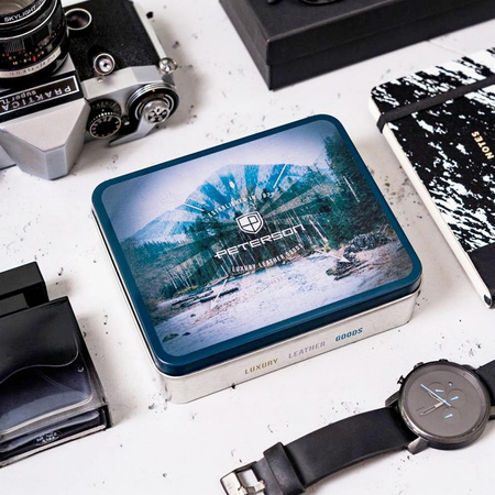 Portfel męski skórzany skóra naturalna  Peterson