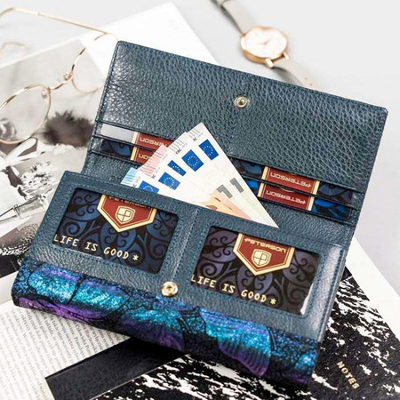 Portfel damski skórzany skóra naturalna Peterson