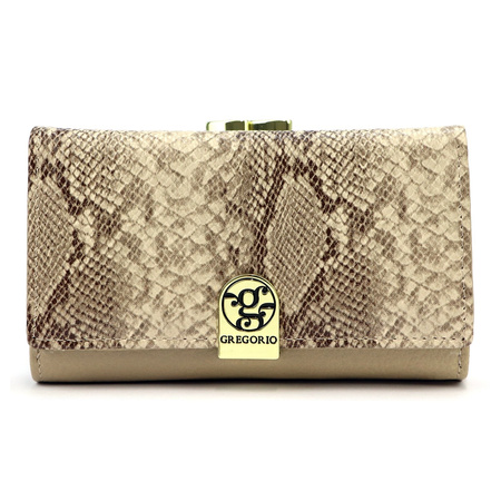Portfel damski skóra naturalna skórzany Gregorio 