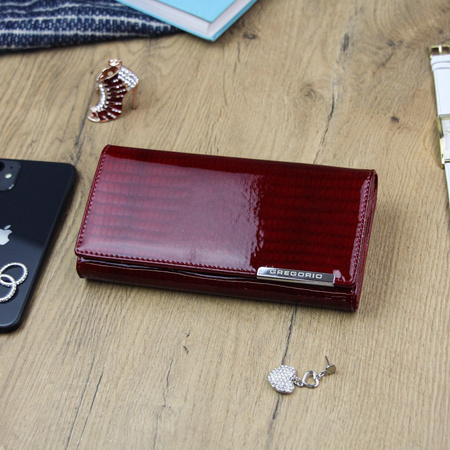 Portfel damski skóra naturalna skórzany Gregorio 
