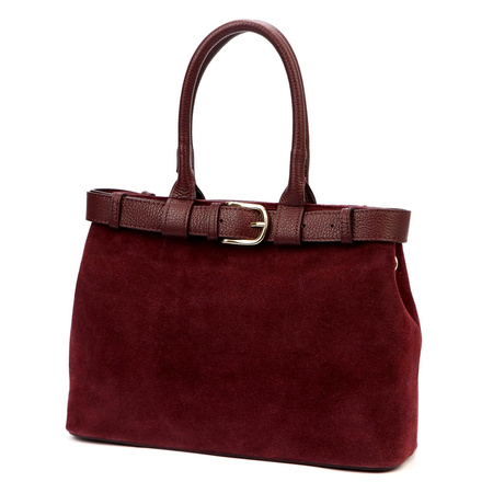 Vera Pelle torebka kuferek skóra naturalna czarny