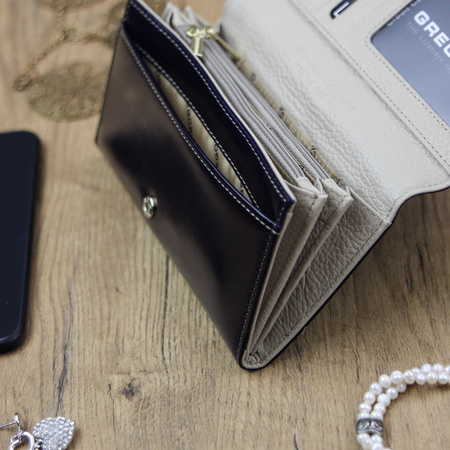 Portfel damski skórzany skóra naturalna Gregorio 