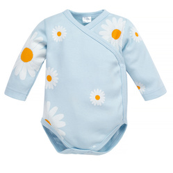 Body kopertowe DAISY niebieski,stokrotki 68