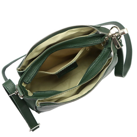 MiaMore torebka listonoszka skóra naturalna zielony