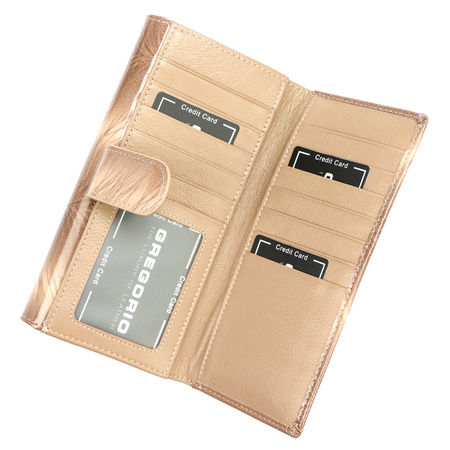 Portfel damski skóra naturalna skórzany Gregorio 