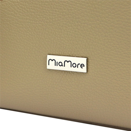 MiaMore torebka listonoszka skóra naturalna beżowy