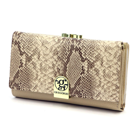 Portfel damski skóra naturalna skórzany Gregorio 