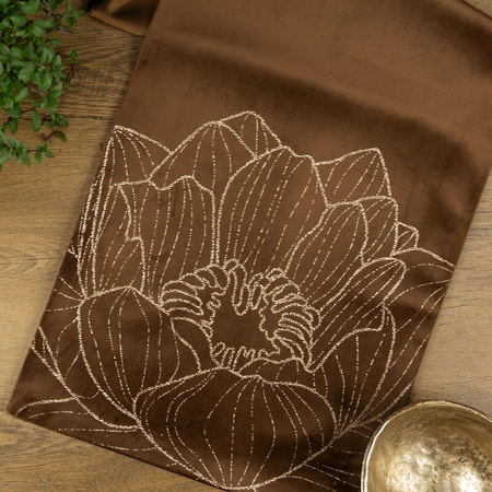 OBRUS BLINK 13 35 X 180 CM BRĄZOWY