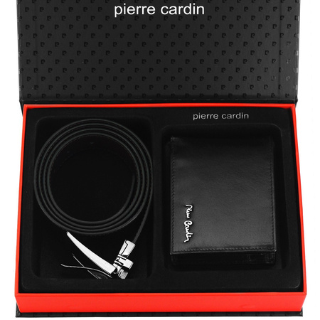 Zestaw na prezent dla mężczyzny portfel i pasek męski skórzany Pierre Cardin