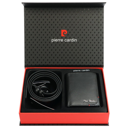 Zestaw na prezent dla mężczyzny portfel i pasek męski skórzany Pierre Cardin