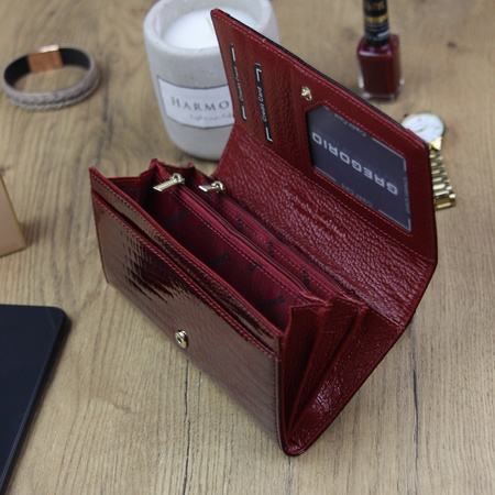 Portfel damski skórzany skóra naturalna Gregorio 