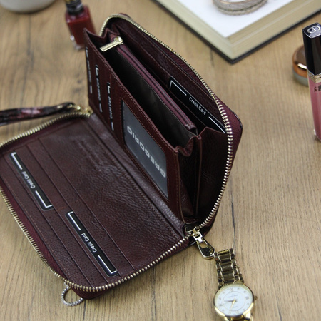 Portfel damski skórzany skóra naturalna Gregorio 