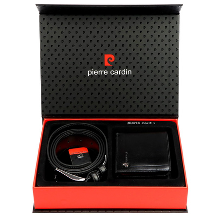 Zestaw na prezent dla mężczyzny portfel i pasek męski skórzany Pierre Cardin