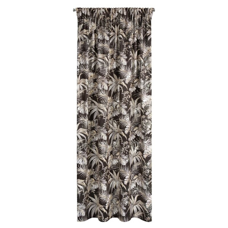 ZASŁONA GOTOWA RODOS NA TAŚMIE 140 X 270 CM CIEMNOBRĄZOWY
