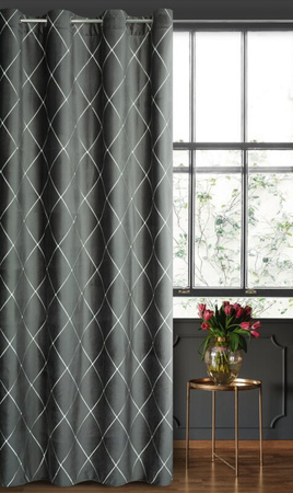 ZASŁONA DEKORACYJNA PIERRE CARDIN MARGO 140 X 250 CM JASNOSZARY