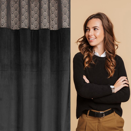 ZASŁONA GOTOWA D91 AGNES 140 X 250 CM CZARNY