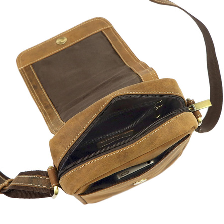 Torba saszetka na ramię męska skórzana skóra naturalna Nordee