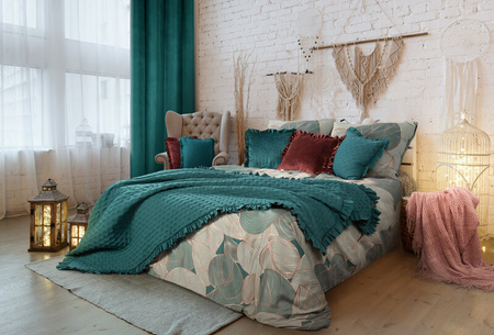 POSZEWKA VELVET 25 45 X 45 CM CIEMNOBORDOWY