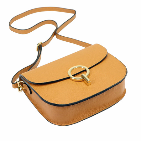 Luka torebka listonoszka skóra naturalna beżowy