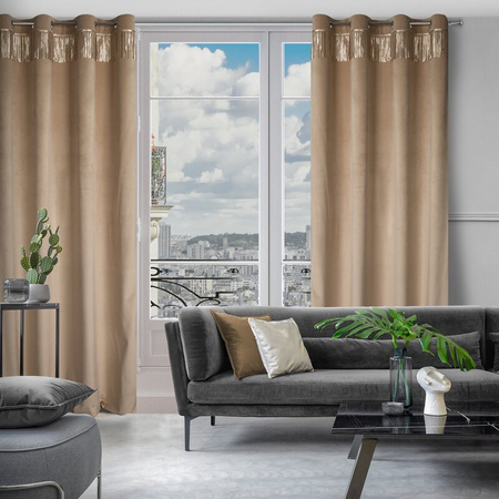 ZASŁONA GOTOWA JASPER 140 X 250 CM BEŻOWY