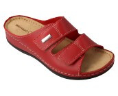 Dr Orto CASUAL - Obuwie Damskie klapki skórzane czerwone