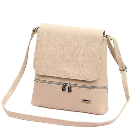 MiaMore torebka listonoszka skóra naturalna różowy