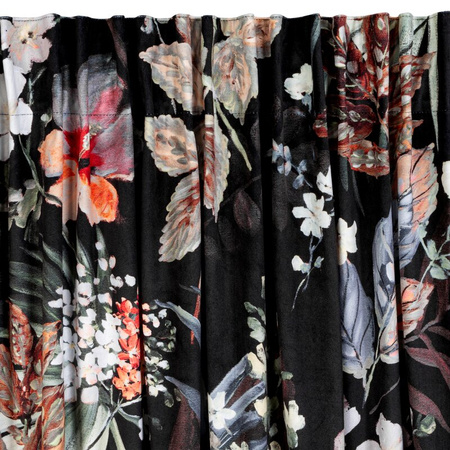 ZASŁONA GOTOWA ALANI NA TAŚMIE 140 X 270 CM CZARNY